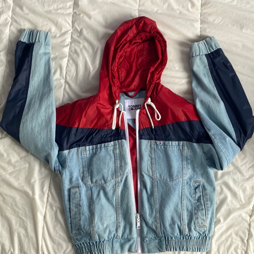 tommy hilfiger jacket denim water proof